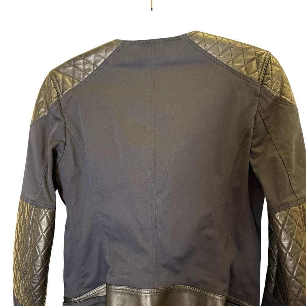 Women’s Belstaff Black Quilted Leather Moto Jacket sz EU 40/M - Picture 6 of 16
